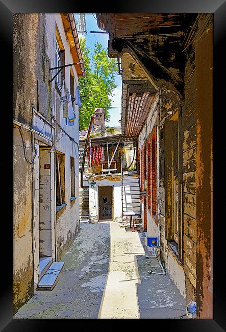 Istanbul Alley the non-tourist side Framed Print by Arfabita  