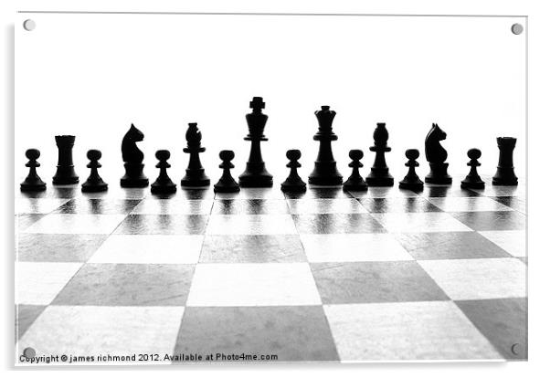 Chess Pieces - Monochrome Acrylic by james richmond