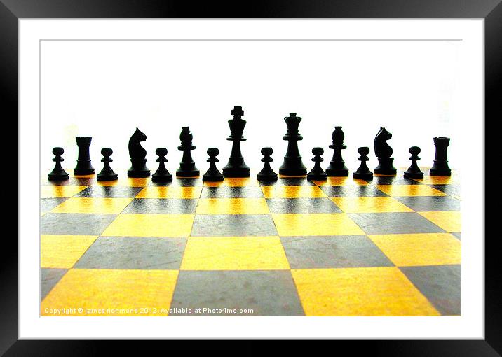 Chess Pieces - 2 Framed Mounted Print by james richmond
