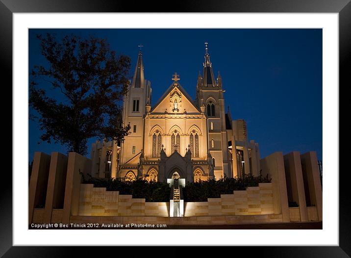 A night at St Mary's Framed Mounted Print by Bec Trinick