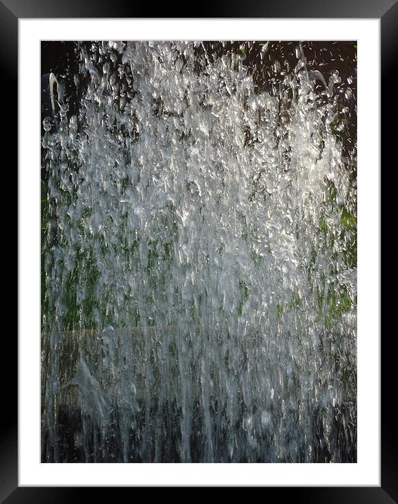 Water Fountain Framed Mounted Print by Leigh Taylor