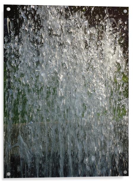 Water Fountain Acrylic by Leigh Taylor