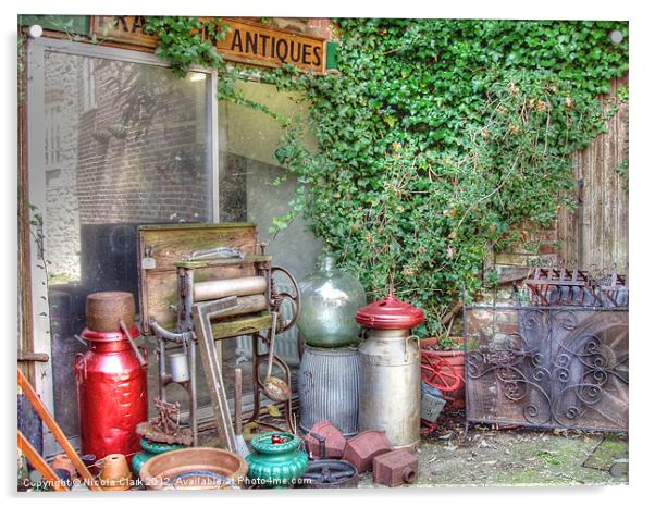 Antiques Corner Acrylic by Nicola Clark