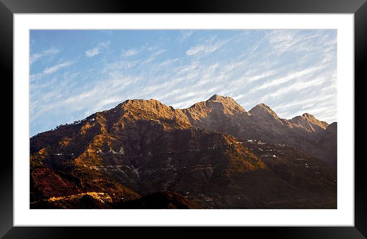 New Dawn on Trikuta Mountains Framed Mounted Print by Arfabita  