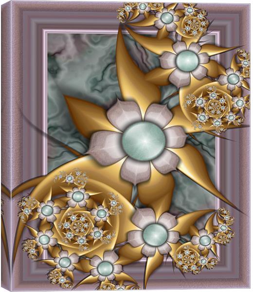 Fractal 72 The Betty Bouquet. Canvas Print by Louise Wagstaff