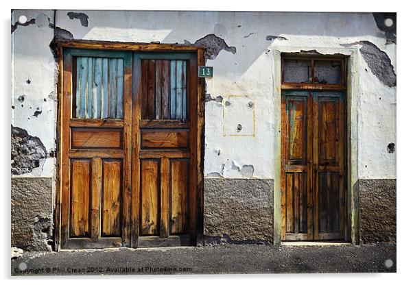 Old doors Acrylic by Phil Crean