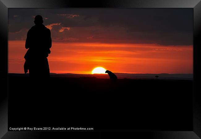 Sunset in Kenya Framed Print by Roy Evans