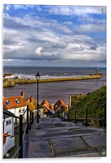 Whitby Steps Acrylic by Kevin Tate