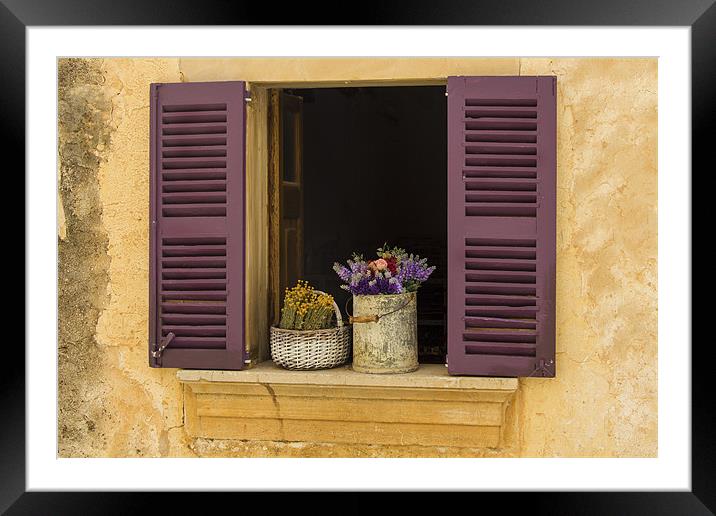 Rustic window Framed Mounted Print by Kevin Tate