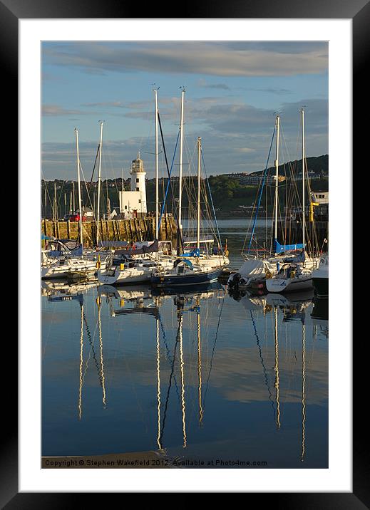 Harbour in evening light Framed Mounted Print by Stephen Wakefield