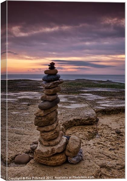 Stone Stack Canvas Print by Ray Pritchard