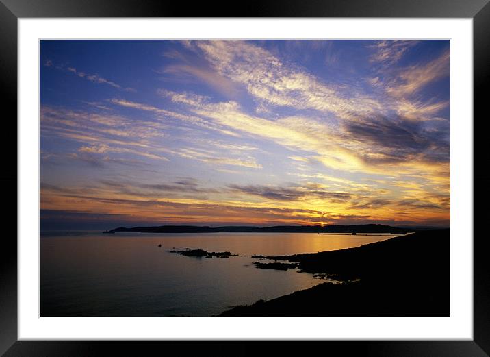Heybrook Bay  sunset Framed Mounted Print by Simon Armstrong