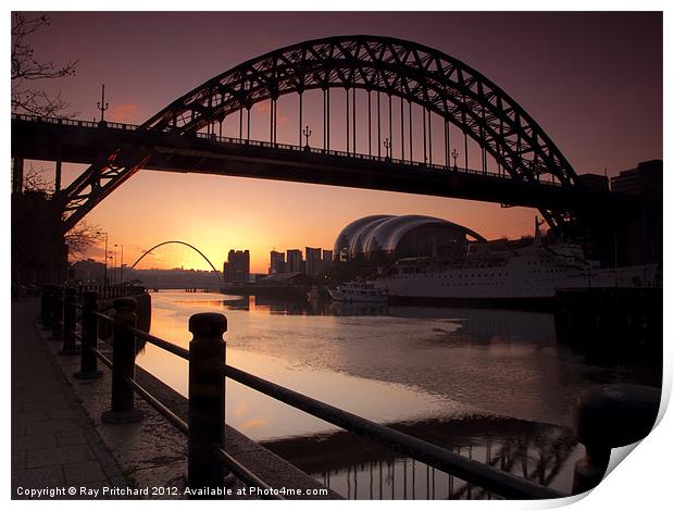 Tyne Bridge At Sunrise Print by Ray Pritchard