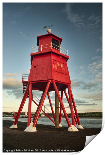 South Shields Groyne Print by Ray Pritchard