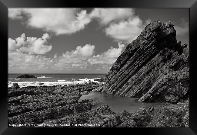 Beach at Hartland Framed Print by Pete Hemington