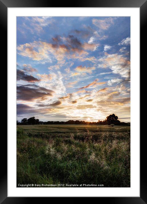 A Summer Sunset Framed Mounted Print by Gary Richardson