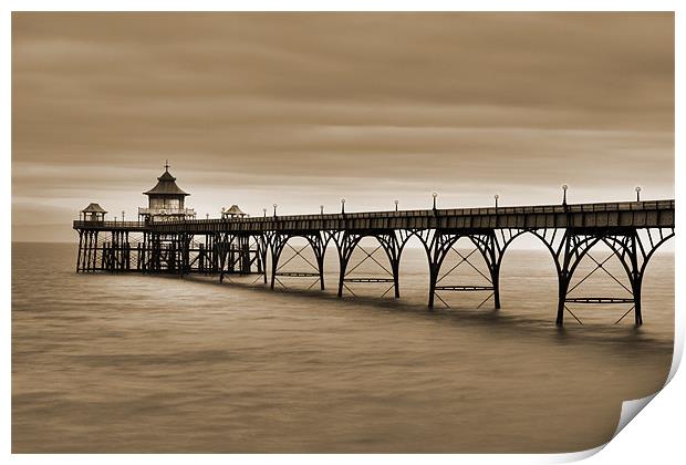 Clevedon Pier Print by Catherine Joll