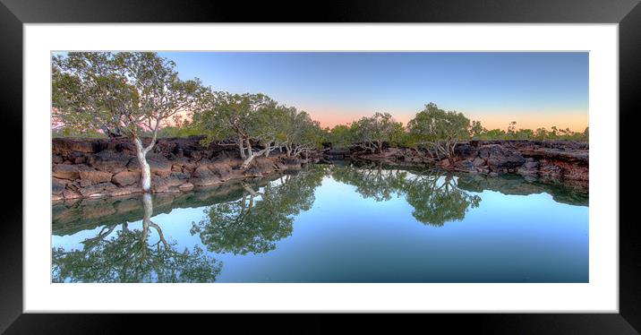 Sunset on the Nicholson River Framed Mounted Print by Stephen  Nicholson