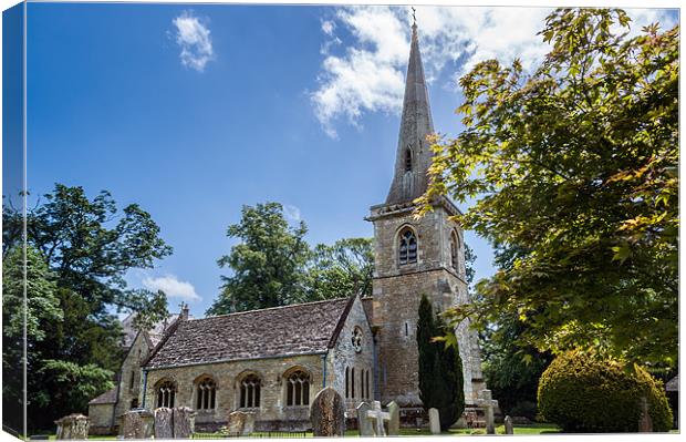 St Mary's Church, Lower Slaughter Canvas Print by Stephen Mole
