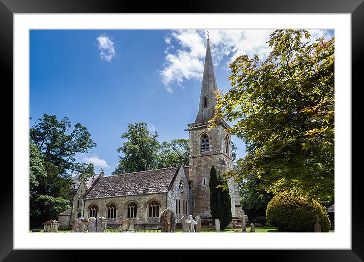 St Mary's Church, Lower Slaughter Framed Mounted Print by Stephen Mole