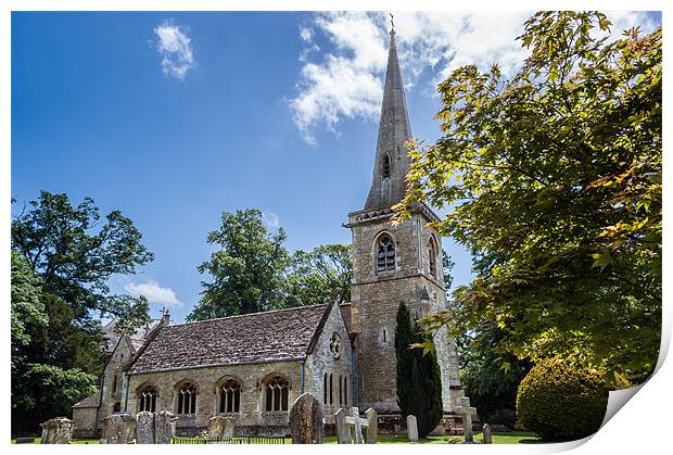 St Mary's Church, Lower Slaughter Print by Stephen Mole