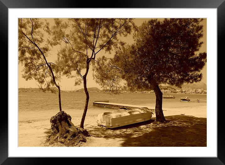 In The Shade Framed Mounted Print by Louise Godwin