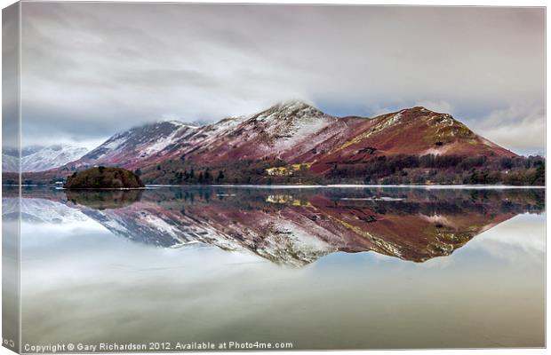 Catbells Reflections Canvas Print by Gary Richardson