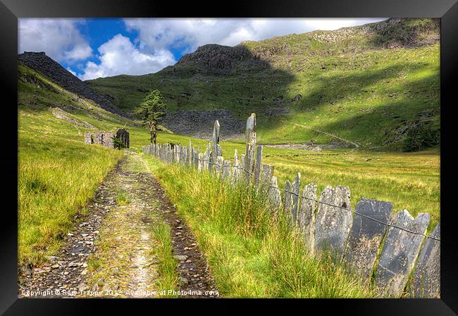 Cwmorthin track Framed Print by Rory Trappe