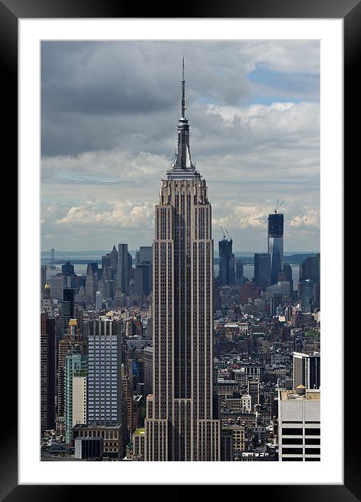 Empire State Building portrait Framed Mounted Print by Gary Eason