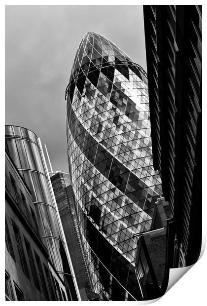 The Gherkin Building London Print by David Pyatt