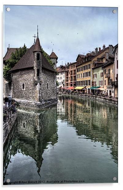 Annecy Old Town and Prison Acrylic by Ann Garrett