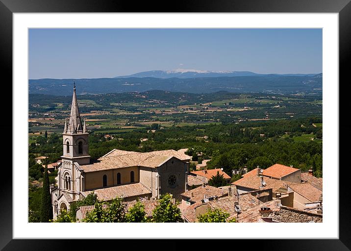 View Over Bonnieux to Mont Ventoux Framed Mounted Print by Jacqi Elmslie