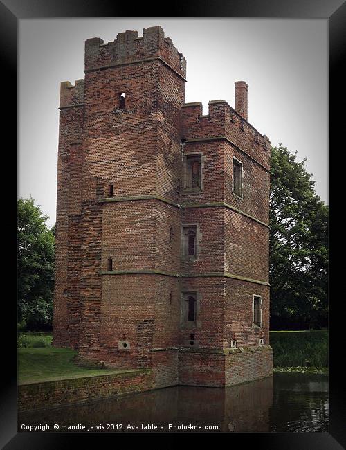 Tower at Kirby Muxlow Castle Framed Print by Mandie Jarvis