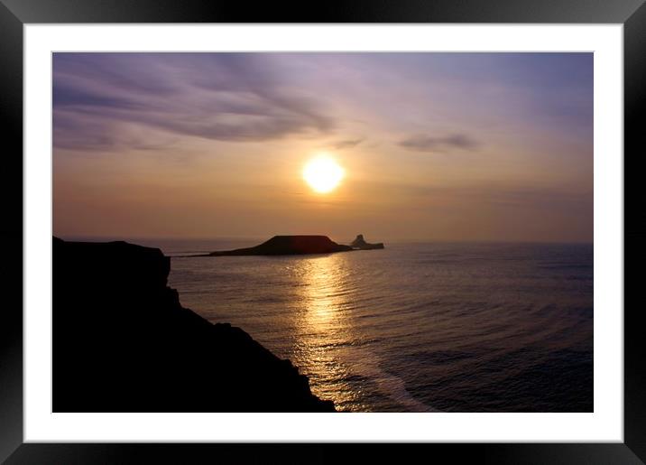 Worms Head, Rhossili. Framed Mounted Print by Becky Dix