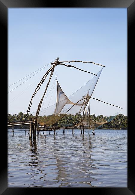 Kerala fishing Nets Framed Print by Arfabita  
