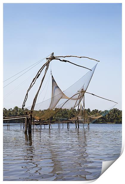 Kerala fishing Nets Print by Arfabita  