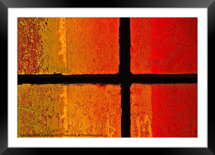 Red Glass Framed Mounted Print by Nik Catalina