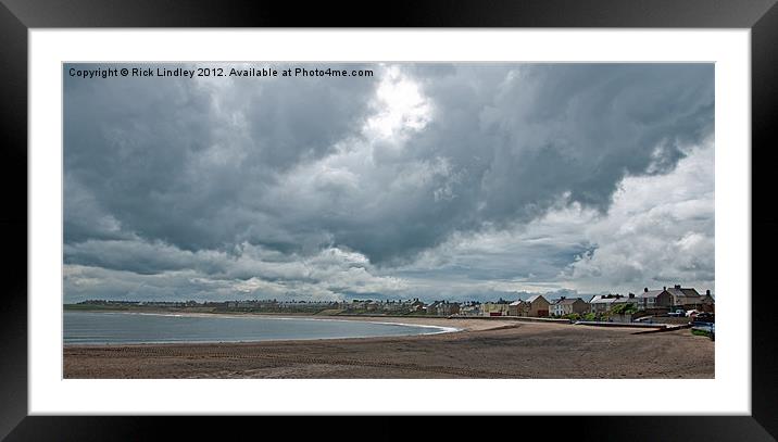Newbiggin by the sea Framed Mounted Print by Rick Lindley