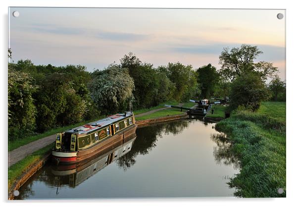 Dawn on the Tardebigge Flight Acrylic by graham young