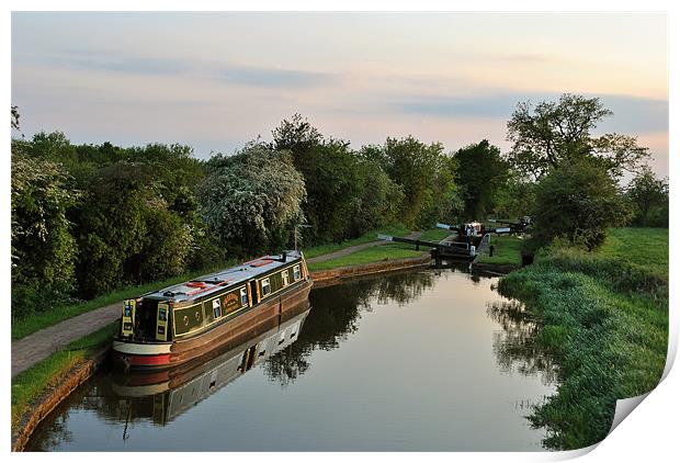Dawn on the Tardebigge Flight Print by graham young