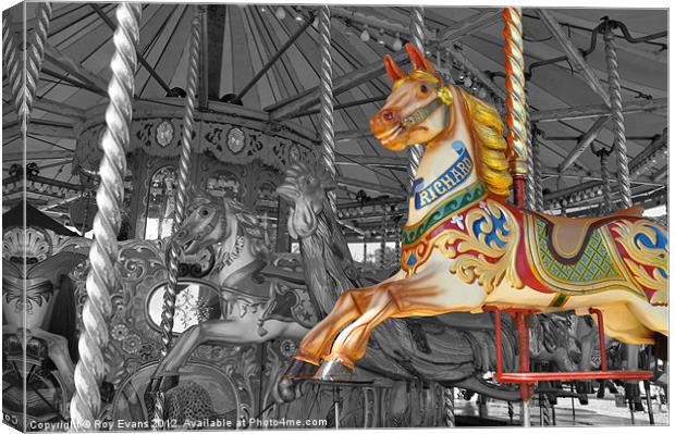 Merry go round Canvas Print by Roy Evans