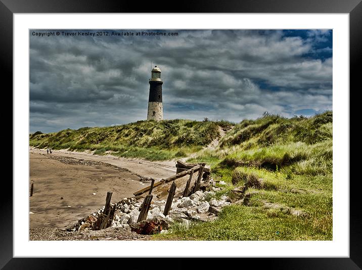 Spurn Point Lighthouse Framed Mounted Print by Trevor Kersley RIP