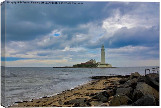 The Lighthouse Canvas Print by Trevor Kersley RIP