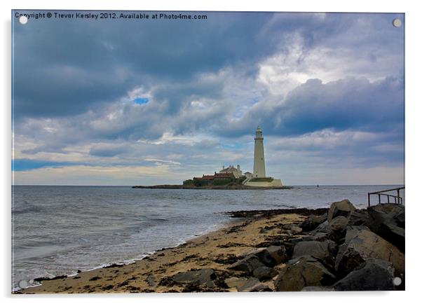 The Lighthouse Acrylic by Trevor Kersley RIP