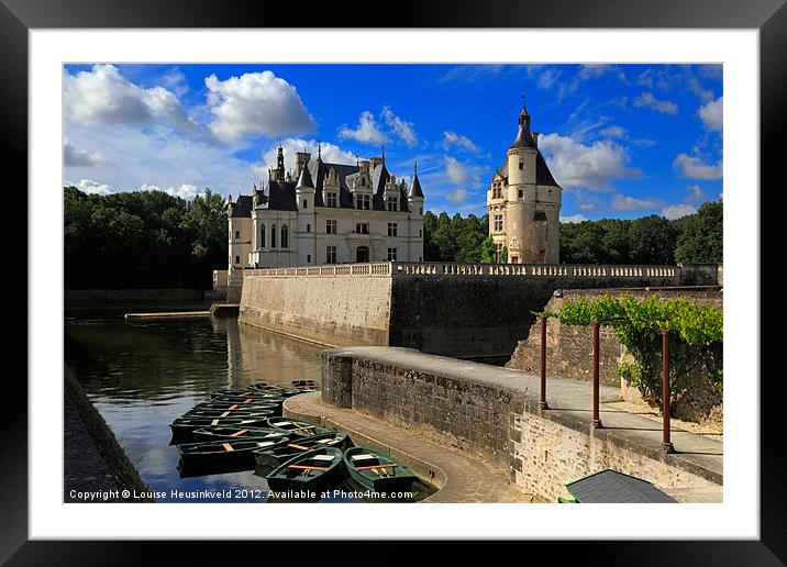 Chateau Chenonceau, Loire Valley Framed Mounted Print by Louise Heusinkveld