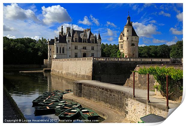 Chateau Chenonceau, Loire Valley Print by Louise Heusinkveld