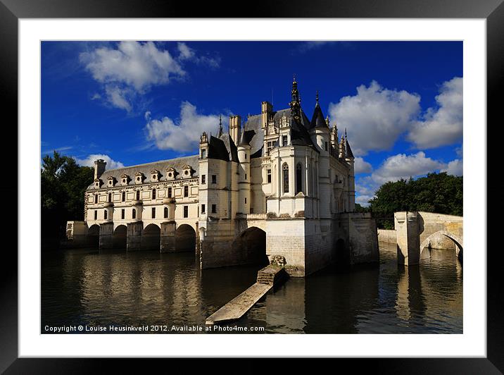 Chateau Chenonceau, Loire Valley Framed Mounted Print by Louise Heusinkveld