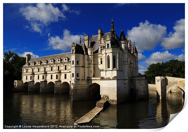 Chateau Chenonceau, Loire Valley Print by Louise Heusinkveld
