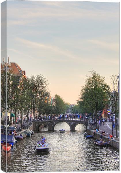 A calm day in Amsterdam Canvas Print by Kieran Brimson