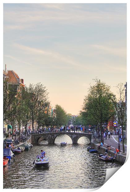 A calm day in Amsterdam Print by Kieran Brimson